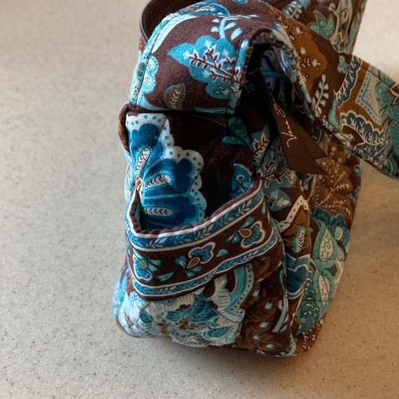 Vera Bradley Java Blue Small Shoulder Bag Made in USA - Picture 14 of 15
